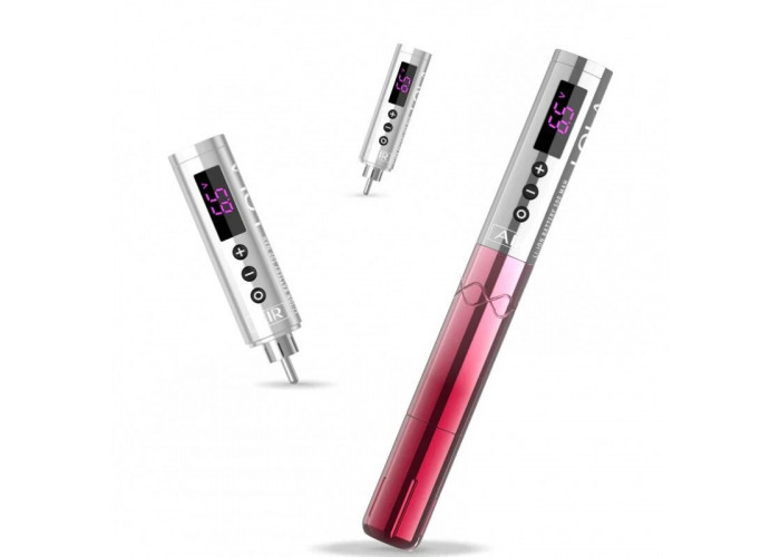 Бездротова тату машинка EZ LOLA AIR Pink Silver