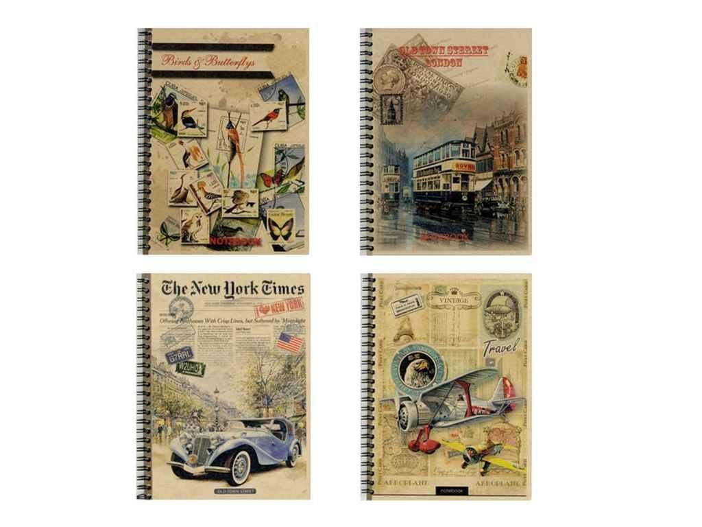 Записна книжка на спір. KRAFT А5, 80 арк. клітинка KR5180K ТМ ОФОРТ