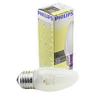 Лампа накаливания PHILIPS 40W E27 свеча матовая