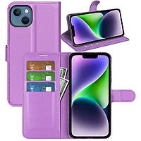 Чехол-книжка Litchie Wallet для Apple iPhone 14 Plus Violet