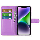 Чохол-книжка Litchie Wallet для Apple iPhone 14 Plus Violet, фото 7