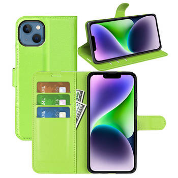 Чохол-книжка Litchie Wallet для Apple iPhone 14 Plus Light Green