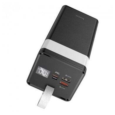 Зовнішній акумулятор Power Bank HOCO J86A 50000 mAh PD20W+QC3.0 22.5W Чорний, фото 1