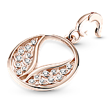 Срібний шарм Медальйон Палкі крила Pandora ME, фото 3