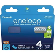 Акумулятор AA, 2000 mAh, Panasonic Eneloop + case, 4 шт, 1.2V, Blister