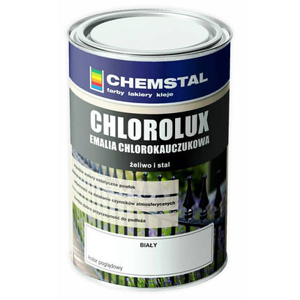 Фарба хлорокаучукова Chemstal Сhlorolux чорна (1 л), фото 2