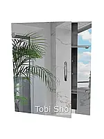 Шафа дзеркальна "Економ" з відкритими полицями для ванної кімнати Tobi Sho ТS-55 550х650х130 мм