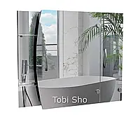 Навесной зеркальный шкаф "Эконом" для ванной комнаты Tobi Sho ТS-88 800х600х130 мм