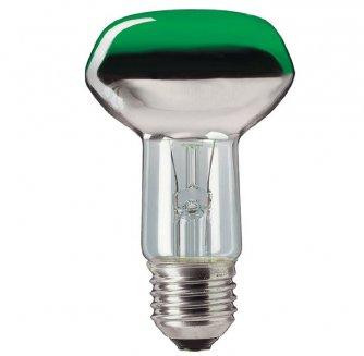 Лампа розжарювання PHILIPS SPOT R63 COLORS 40W E27 230V рефлекторна зелена
