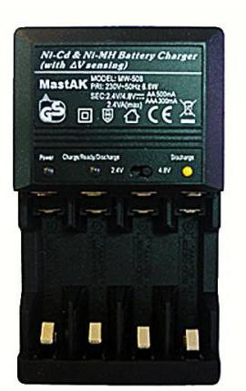 Зарядний пристрій MastAK MW-508 (2/4, AA500mAh,AAA300mAh)