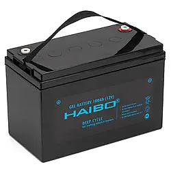 Гелевий акумулятор Haibo 100AH GEL. Купити акумулятор для газового котла, безперебійника UPS, електромотора