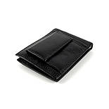 Шкіряний чоловічий гаманець із затиском для грошей H.T Leather 168-24B чорний, фото 3