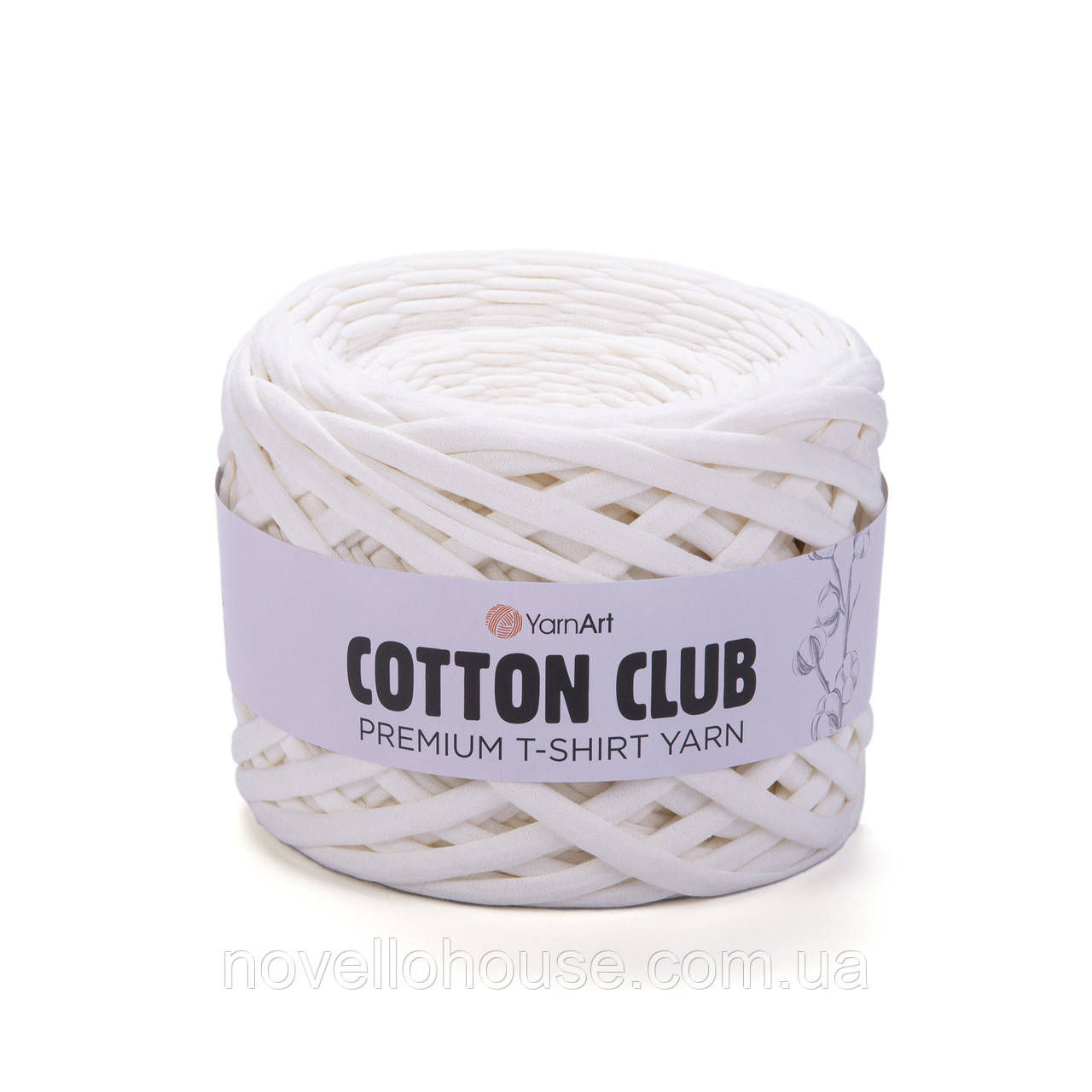 Yarnart COTTON CLUB (Коттон Клаб) № 7349 теплий білий (Трикотажна пряжа, нитки для в'язання)