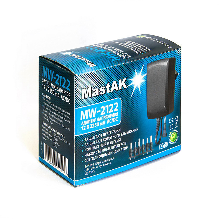 Універсальний блок живлення 12V 2250mAh MastAK MW-2122