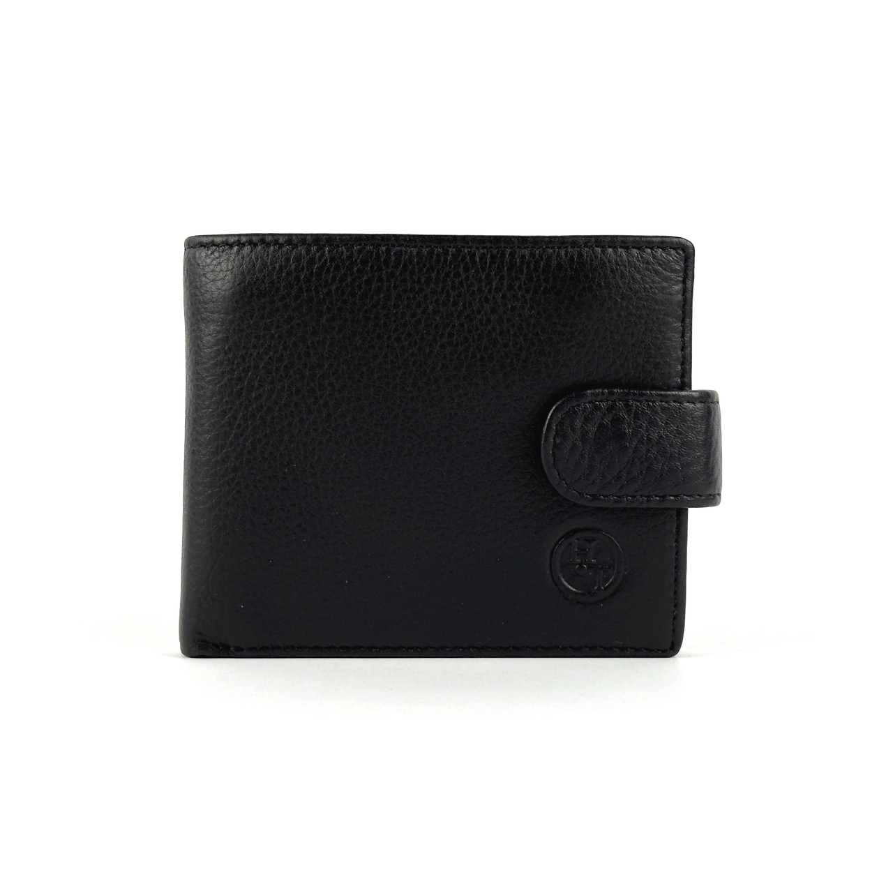 Шкіряний чоловічий гаманець H.T Leather 210 чорний