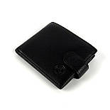 Шкіряний чоловічий гаманець H.T Leather 210 чорний, фото 2