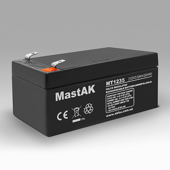 Акумулятор MastAK MT1235 12V 3.5 Ah