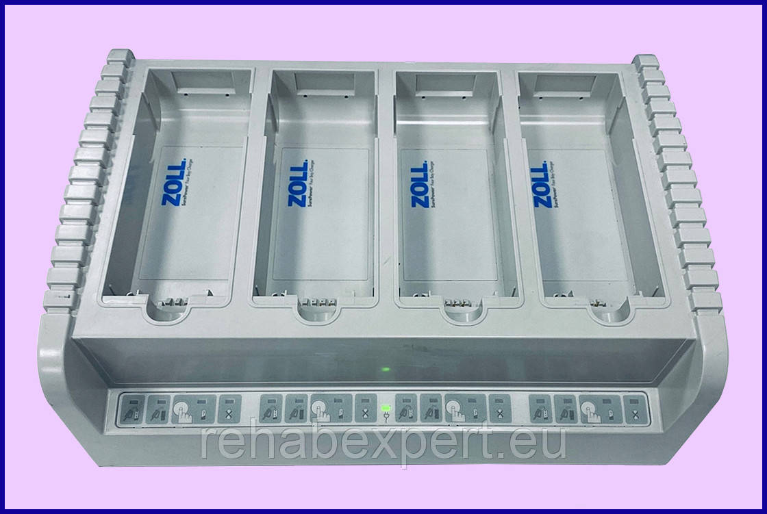 4-секційний зарядний пристрій для батарей дефібриляторів ZOLL Sure Power Four Bay Charger (Used), фото 1