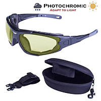 Окуляри фотохромні (захисні) Global Vision Shorty Photochromic (yellow) Anti-Fog, фотохромні жовті ***