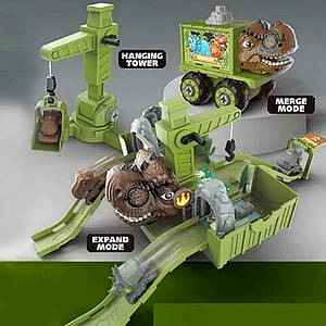 Автотрек дитячий іграшка паркінг Динозаври