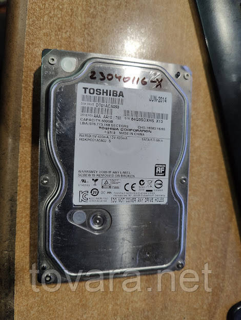 Жорсткий диск Вінчестер HDD 500 Gb / Гб Toshiba DT01ACA050 3.5" SATA3 No 23040116