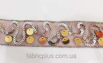 Тасьма органза з паєтками