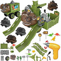 Автотрек дитячий іграшка паркінг Динозаври