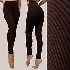 Лосини в рубчик  мод 23П коричневі