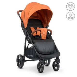 Коляска дитяча ME 1024 X4 Orange Lines прогулянкова, книжка, 3 підлоги. спинки, чохол, дощ, оранж