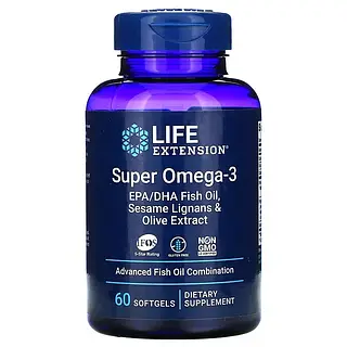Life Extension, Ультра омега-3, 60 капсул