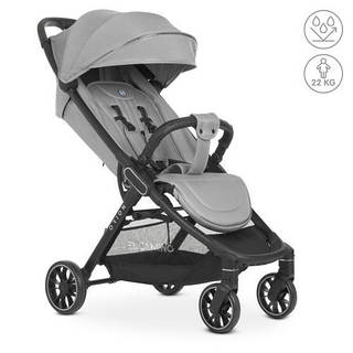 Коляска детская ME 1084 ORION Silver прогулочная,книжка,алюм.рама,хром,чехол,серый