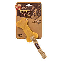 Игрушка для собак Резиновая кость малая GiGwi Gum Gum 24 см (экорезина, текстиль)
