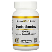 California Gold Nutrition, бенфотиамин, 150 мг, 30 капсул