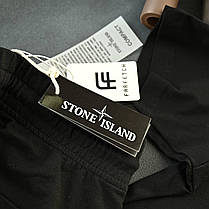 Літні чоловічі спортивні шорти Stone Island Black Чоловічі шорти Чорні Стон Айленд із кишенями патч Туреччина, фото 4