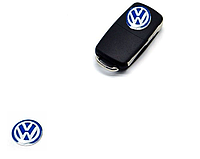 Наклейка на ключ VW Фольсваген синяя 14 мм