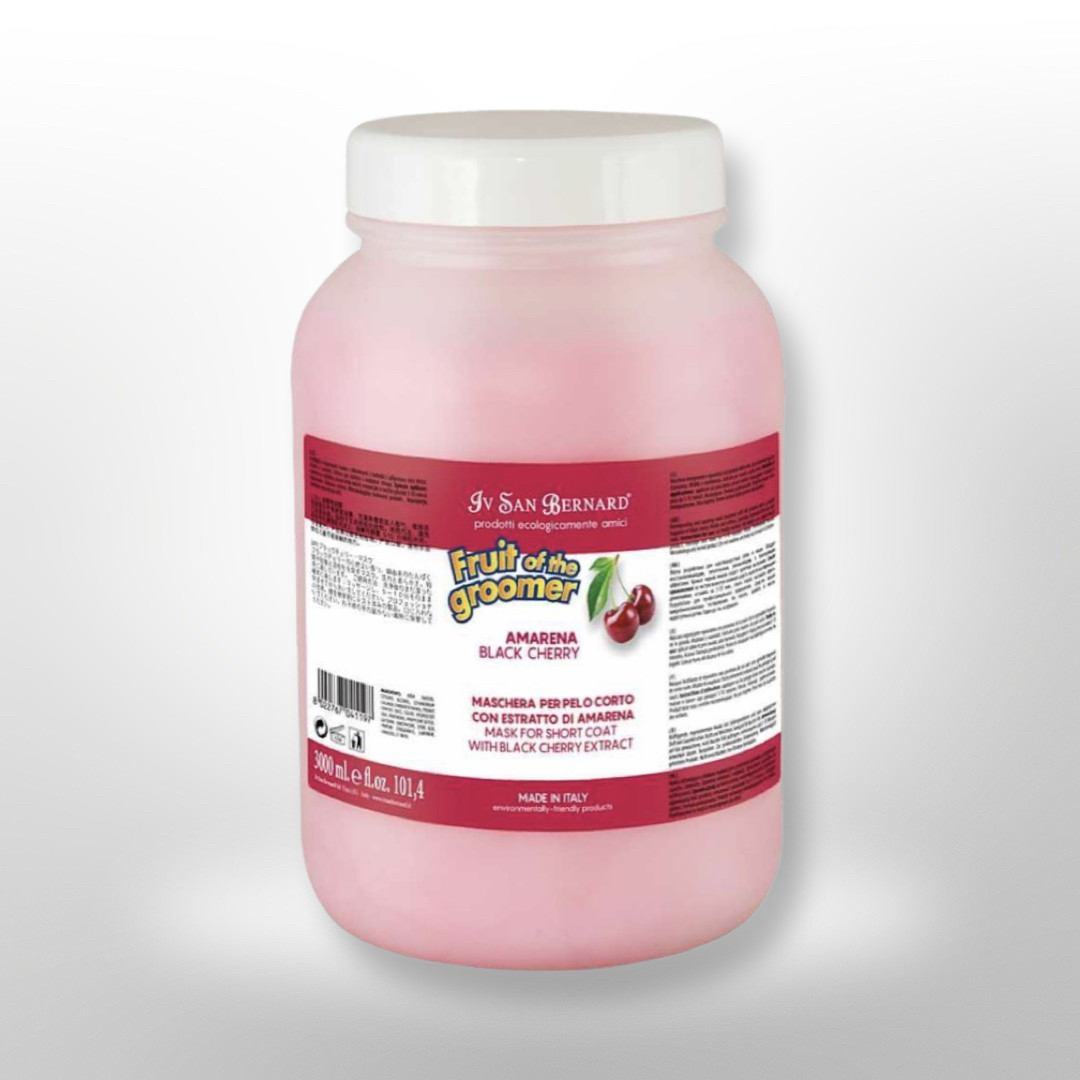 Маска IvSanBernard для собак та котів з короткою шерстью з протеїнами шовку та чорною вишнею BlackCherry 3л, фото 1