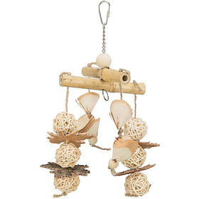 Trixie Natural Toy натуральна іграшка для папуг, бамбук/ротанг/дерево