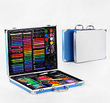 Набор для рисования фломастеры карандаши С 49386 (10) 2 види, 130 елементів, у валізі, фото 4