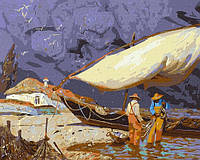 KMKHO2611 Картина по номерам - Рыбаки 40х50см тм Ідейка
