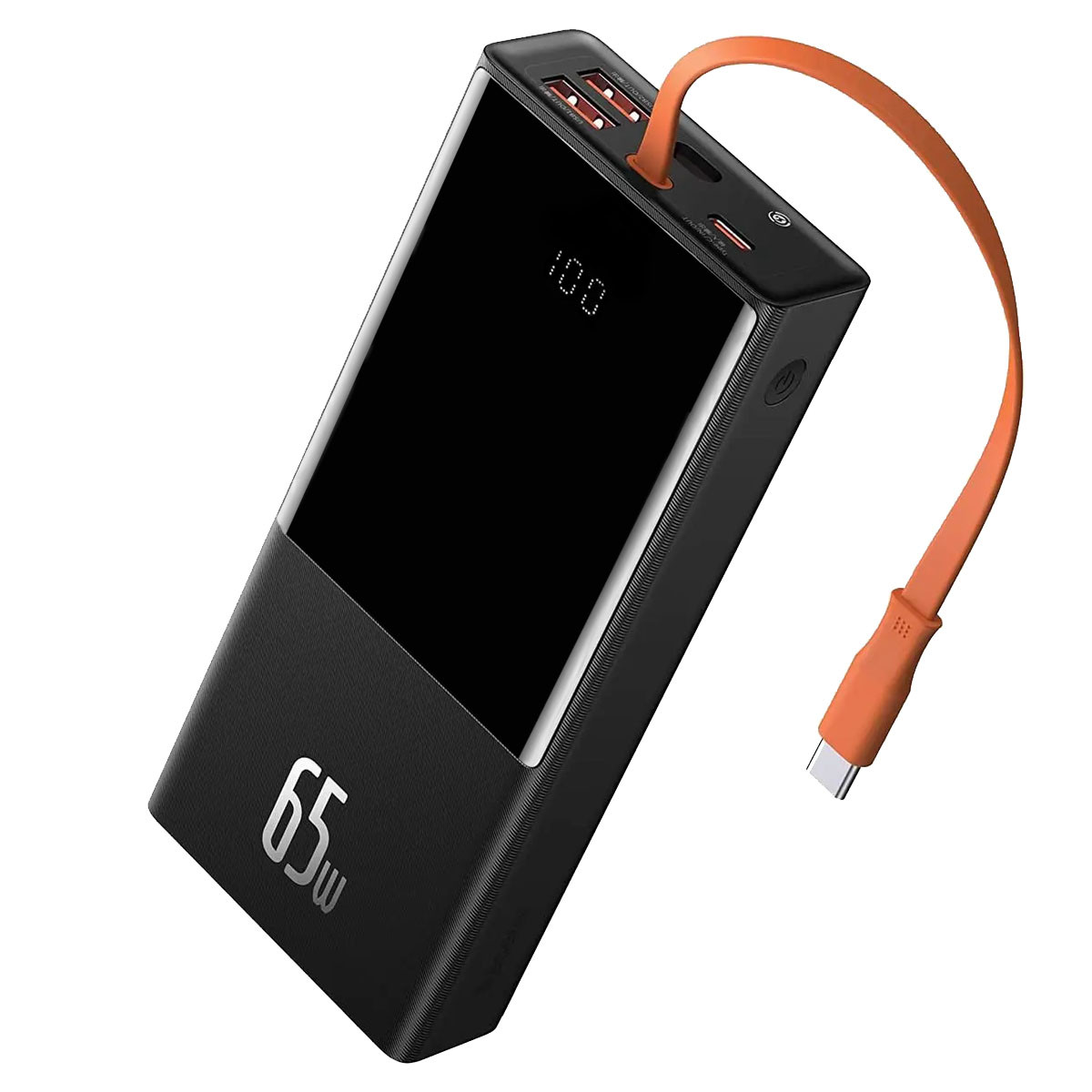 Потужний повербанк 65W Baseus Elf Metal Powerbank 20000 mAh 2xUSB/Type-C/Cable Type-C у металевому корпусі, фото 1