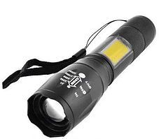 Ліхтар акум. метал. microUSB,zoom, 3 режими №BL-T6-19(T6+COB)