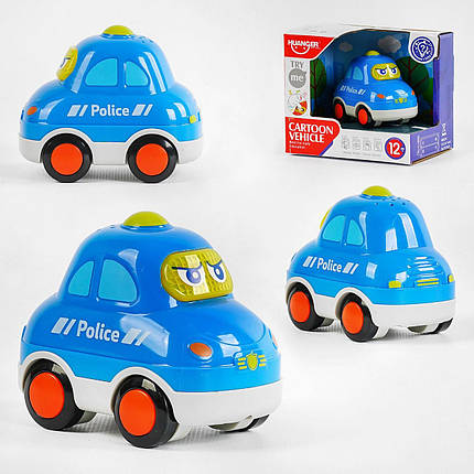 НЕ 0537 C Машинка синя Поліція, звук, підсвітка, іграшка, фото 1