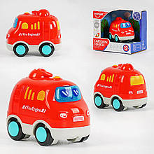 НЕ 0537 E Машинка червона Пожежна іграшкова звук, підсвітка дитяча