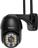 Камера відеоспостереження Topcony TY10 360° Зовнішня 16 світлодіодів 1080P Кольорове нічне бачення WiFi PTZ
