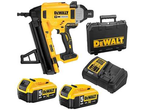 Степлер цвяхозабивний по бетону акумуляторний безщітковий DeWALT DCN890P2 : 18V, акум 5 Ач - 2 шт + зарядне