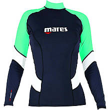 Лонгслів жіночий Mares Rash Guard Long Sleeve UPF 50+ чорно-зелений M