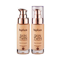 Тональная основа TopFace Skin Twin Cover PT464 №003 Light Beige 32 мл. Тональный крем с SPF20 увлажняющий