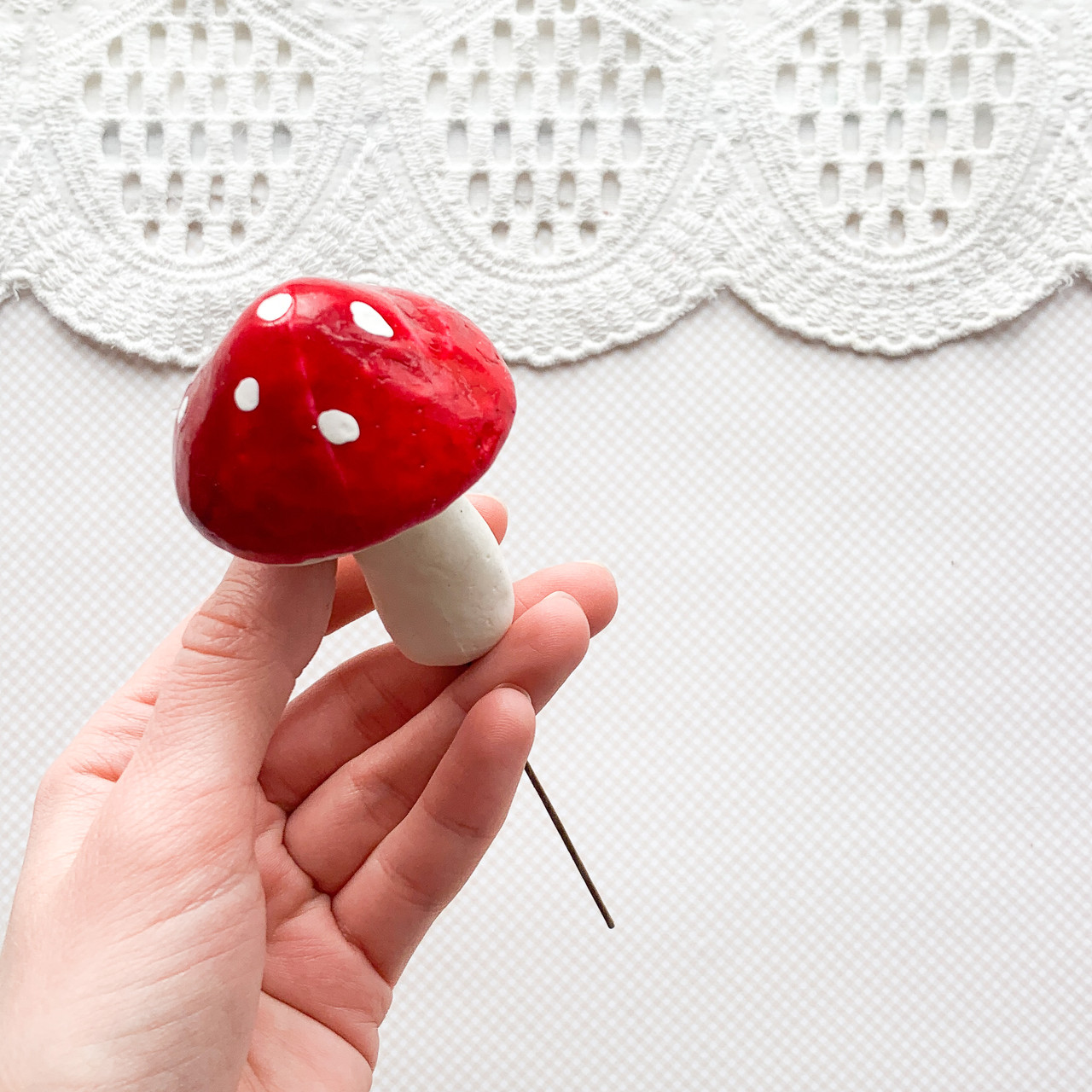 Декоративний мухомор 8 см, фото 1