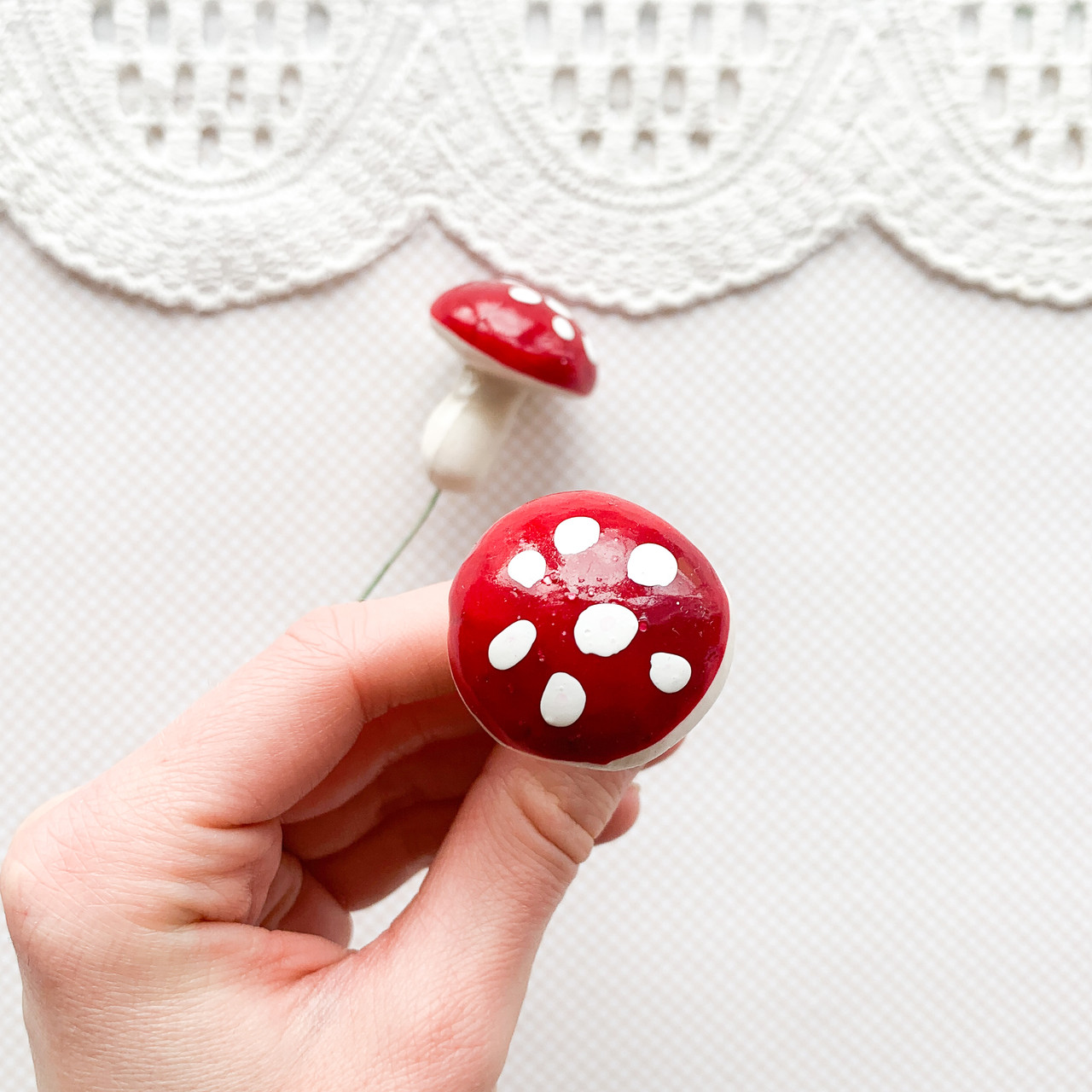 Декоративний мухомор 4 см, фото 1