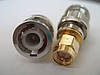 Адаптер перехідник BNC (male) "тато" - SMA (male) "тато" plug (мама) RF coupler, фото 3